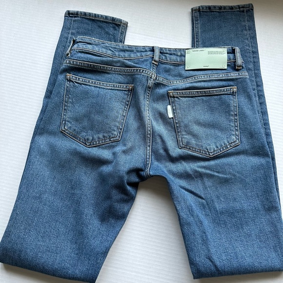 OFF WHITE C/O VIRGIL ABLOH ROSE PRINT SKINNY JEANS Size 26 EUC - Picture 4 of 10